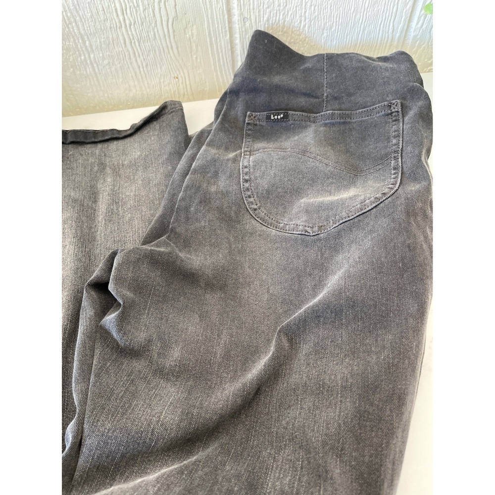 Lee Jeans Womens Size L G Gray Wash Denim flair  Leg Pants‎
